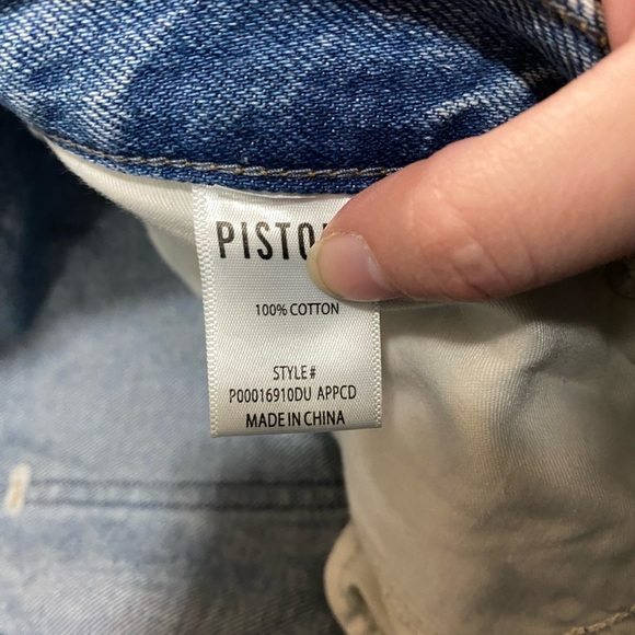 Pistola Hendrix apprentice distressed high rise baggy wide leg jeans 31 - Picture 7 of 11